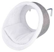 Hamac radiateur pour chat en peluche blanc