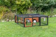 Enclos lapin XL avec toit Natura noir