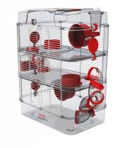 Cage Rody 3 Trio rouge grenadine pour hamster