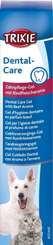 Gel d'hygiène dentaire goût boeuf pour chat et chien