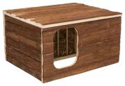 Maison avec râtelier à foin intégré pour lapin