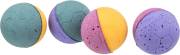 Set de 4 balles en caoutchouc souple pour chat