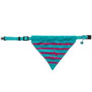 Collier réglable avec bandana pour chat bleu