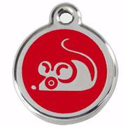Médaille souris rouge petite pour Chat