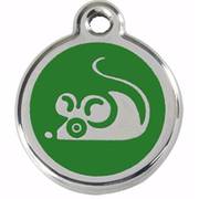Médaille souris vert petite pour Chat