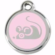 Petite médaille souris rose clair pour Chat