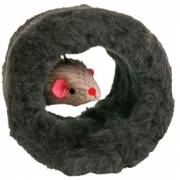 Rouleau de jeu avec souris pour chat gris