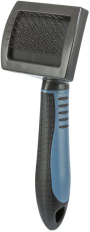 Petite brosse de toilettage souple en métal 16 cm pour chien et chat