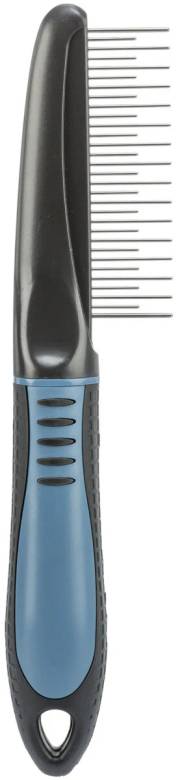 Peigne chien poil long combi de toilettage 22 cm : démêle en profondeur, dents robustes