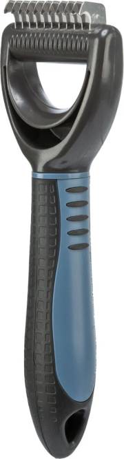 Étrille universelle pour chien et chat bleue