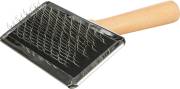 Brosse souple et peigne de nettoyage blanc 9 cm pour chien et chat