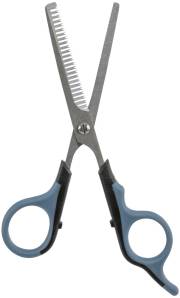 Ciseaux à effiler avec manche en caoutchouc 18 cm pour chien et chat
