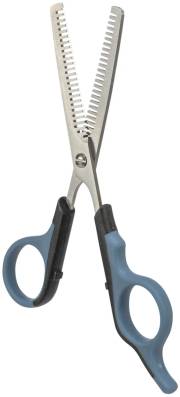 Ciseaux double à effiler avec manche en caoutchouc 16 cm pour Chien et Chat