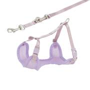 Harnais Baby mauve avec laisse pour chiot