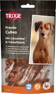Friandises cubes de foie d'oie 100 g pour chien
