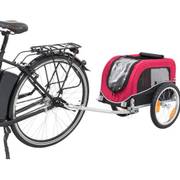 Remorque vélo rouge taille large pour chien et chat