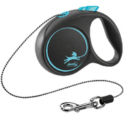 FLEXI Laisse enrouleur cordon Black Design bleu pour Chien