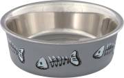 Gamelle Poisson en acier inox pour chat ø12 cm