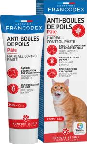 Pâte anti-boules de poils pour chats de plus de 6 mois Francodex