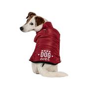 Manteau rouge avec intérieur polaire pour chien