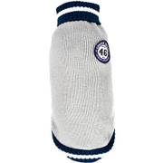 Pull en maille gris pour chien