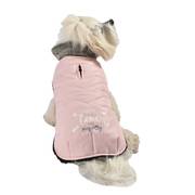 Manteau doudoune intérieur fausse fourrure rose pour chien