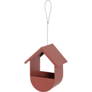 Mangeoire cabane rouge terracotta pour oiseau