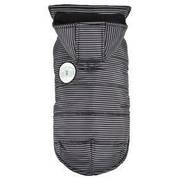 Manteau chaud rayé noir pour chien