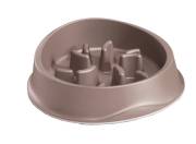 Gamelle antidérapante slow feeder taupe pour chien glouton