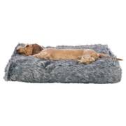 Coussin épais déhoussable et lavable pour chien en peluche