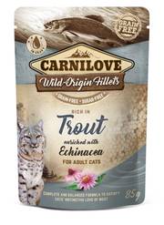 CARNILOVE Sachet fraîcheur pour chat sans céréales truite et échinacée