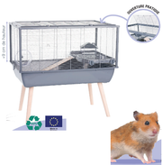 Grande cage pour 2 cochons d’Inde et hamster sur pied