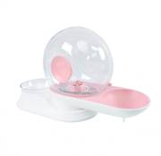 Fontaine à eau pour chat sans fil sans électricité croquettes Snail Rose