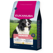Eukanuba croquettes pour chien moyen senior au poulet frais