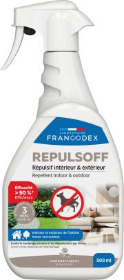 Spray répulsif pour chiens protection intérieure et extérieure Francodex