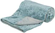 Couverture douce bleu/gris pour chien et chat - Confort et anti-allergique