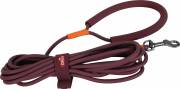 Longe ronde silicone rouge haute résistance pour chien