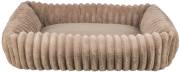 Lit pour chien en peluche douce et velours brun clair