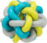 Balle tressée multicolore 7 cm pour chien