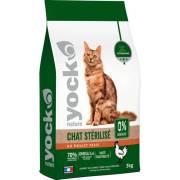 YOCK Croquettes sans céréales pour chat stérilisé poulet frais 3 kg Nature