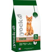 YOCK Croquettes sans céréales pour chaton Poulet frais 2 kg Nature