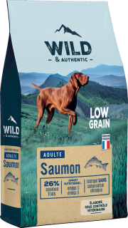 Wild & Authentic Croquettes pour chien au saumon pauvres en céréales (Low Grain)