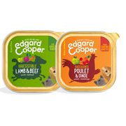 Edgard & Cooper Pack de 4 barquettes de pâtée sans céréales pour chiens adultes