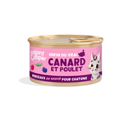 Edgard & Cooper Pâtée en morceaux en sauce sans céréales pour chaton au canard & poulet