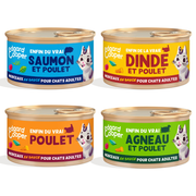 Edgard & Cooper Pack mixte morceaux en sauce sans céréales pour chat adulte