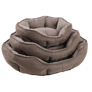 Panier ovale soft antidérapant marron pour chien Mon Ami Luki