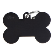 Médaille os noire personnalisable pour chien et chat