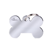 Médaille os chrome personnalisable pour chien et chat