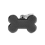 Médaille os personnalisable Bronx motif losange pour chien et chat