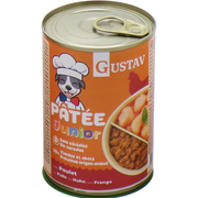 GUSTAV Pâtée pour chiot au poulet sans céréales (70 % protéines)